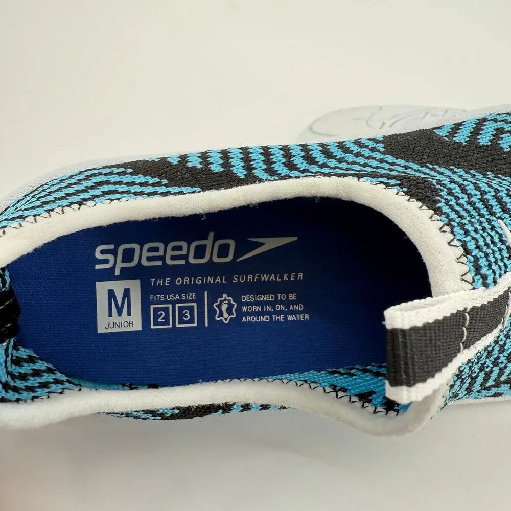 Speedo Junior Surf Strider Water Shoes Big Kid Size 2 - 3 Medium Blue Black
